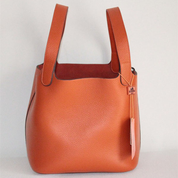 Fake & Replica Hermes Picotin Double Shoulder Bag Orange 509060